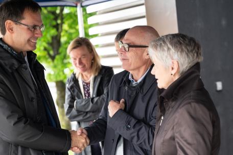 Bild: Landeshauptmann Markus Wallner begrüßte mit weiteren Vorarlberger Regierungsmitgliedern die Zürcher Kantonalregierung in der illwerke vkw Mobilitätszentrale
