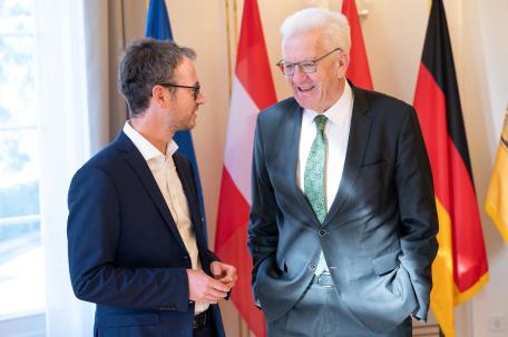 Bild: Landesrat Zadra zu Besuch bei Ministerpräsident Kretschmann