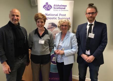 Bild: Von links: Martin Hebenstreit, Gesch&auml;ftsf&uuml;hrer connexia, Alison McKean, link worker Schottland, Landesr&auml;tin Katharina Wiesflecker, Nikolaus Blatter, Fachbereichsleiter der Vorarlberger Landesregierung