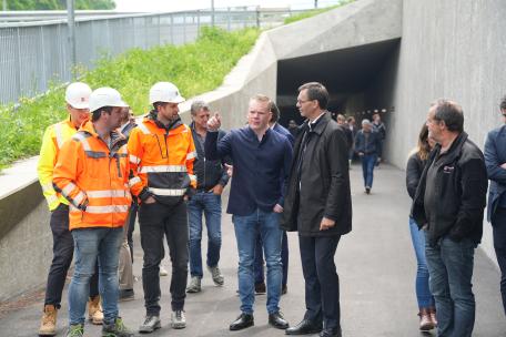 Bild: Neuer Radweg zwischen Feldkirch und Frastanz – der rund 880 Meter lange Weg führt entlang der Ill in Richtung Frastanz.