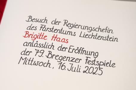 Bild: Besuch Regierungschefin Liechtenstein