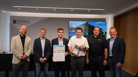 Bild: Stolze Gewinner des VCÖ-Mobilitätspreises Vorarlberg vom VVV.