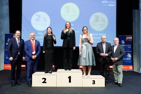 Bild: Elena Mathis vom Hotel Gams zu zweit in Bezau holte nun auch den Staatsmeistertitel im Beruf Hotelrezeption.